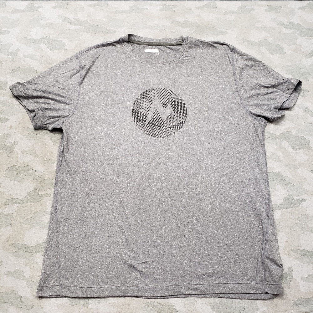 Marmot Shirt Mens Medium Gray Short Sleeve Outdoors